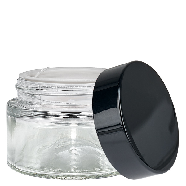 Pot en verre 20ml transparent avec couvercle à insérer UNiTWIST