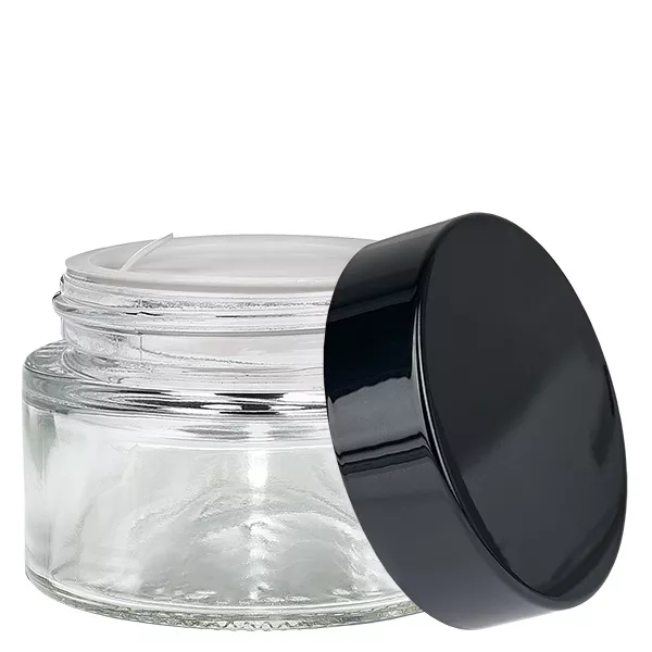 Pot en verre 30ml transparent avec couvercle à insérer UNiTWIST