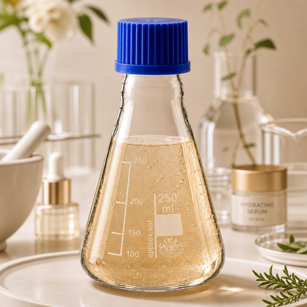 Erlenmeyer 250 ml col étroit, verre borosilicate avec filetage et bouchon Erlenmeyer 250ml avec design ergonomique et bouchon à vis pratique pour une manipulation facile