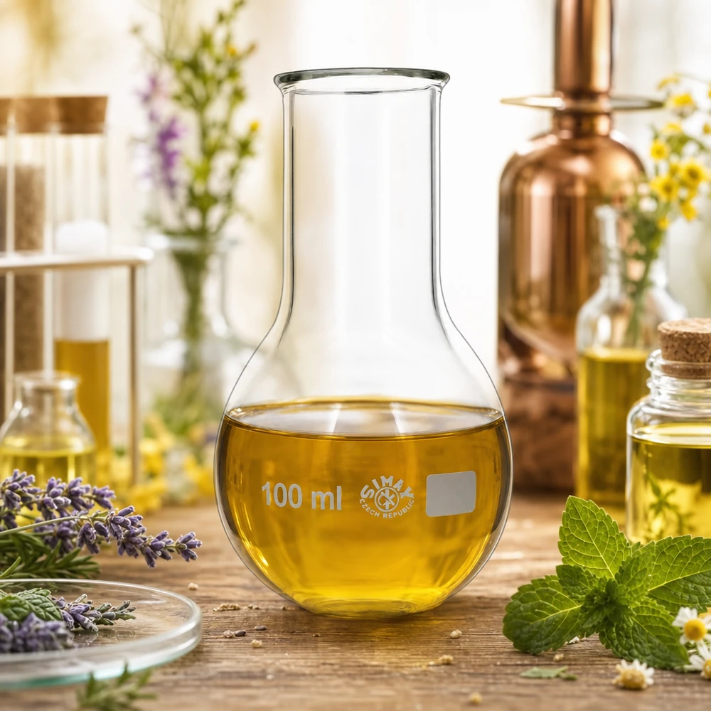 Ballon de chimie 100ml en verre de laboratoire robuste pour des applications professionnelles dans la recherche