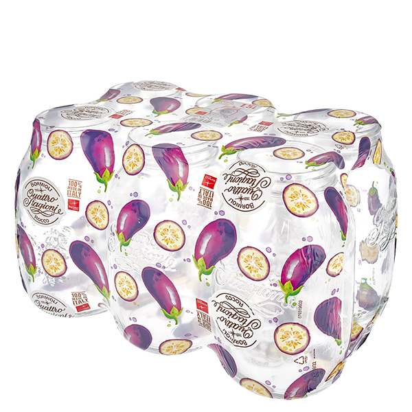 1500ml verre rond « Quattro Stagioni » avec couvercle