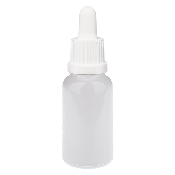 Flacon pipette 20 ml blanc, bouchon inviolable WhiteLine UT18/20
