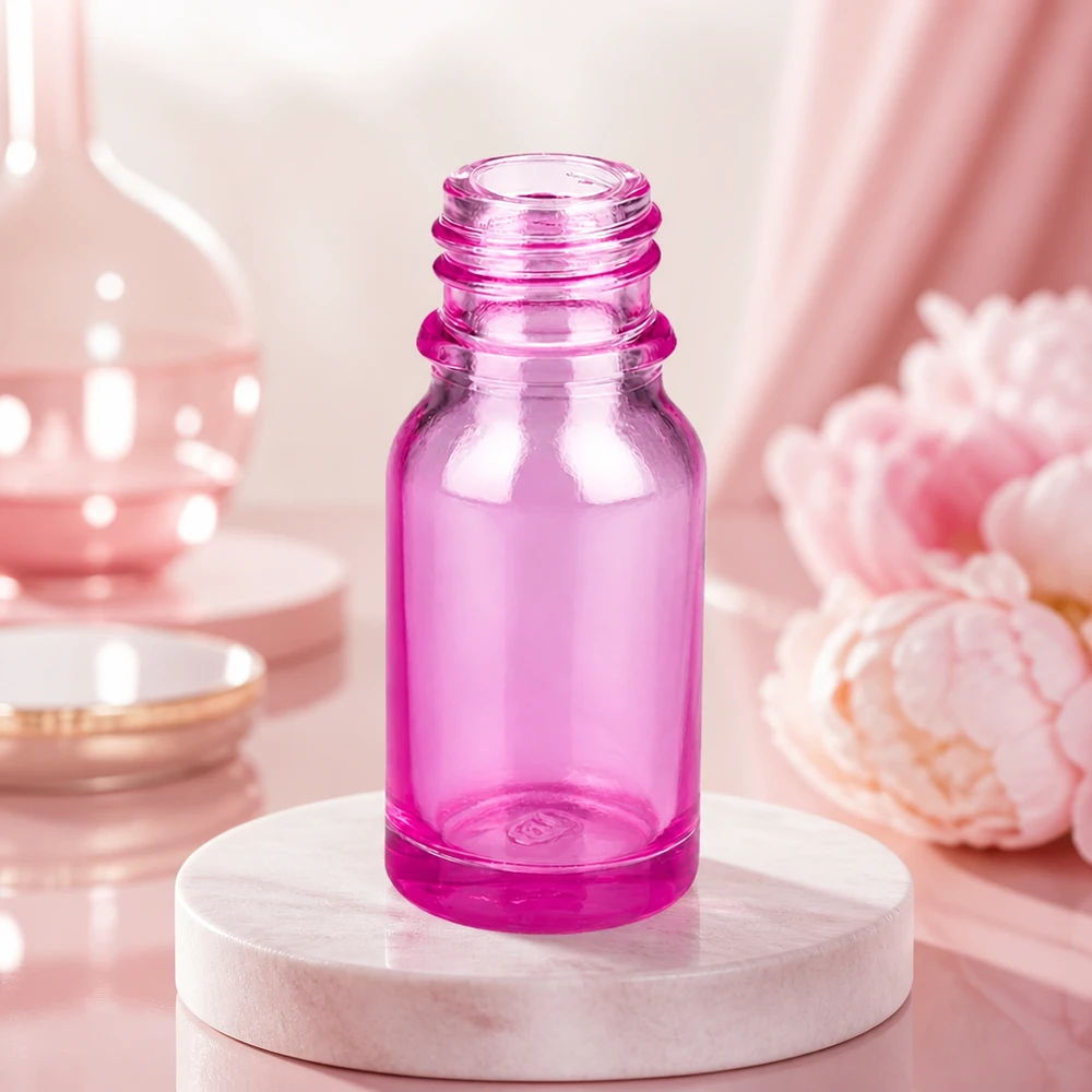 Bouteille à pharmacie de 10ml PurpleLine UT18/10 UNiTWIST Elégant flacon de 10ml PurpleLine UT18/10 UNiTWIST rose pour produits cosmétiques de haute qualité