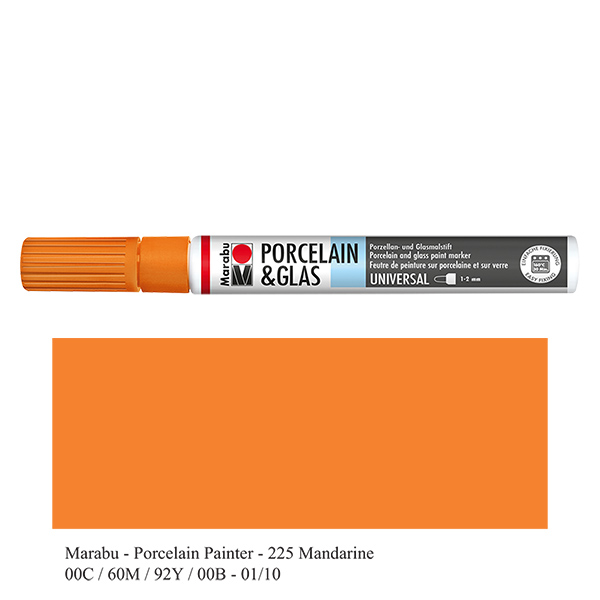 Crayon Mandarine 1-2mm pour verre/porcelaine (225)