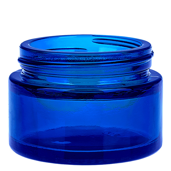 Pot en verre 30ml bleu avec couvercle à insérer UNiTWIST