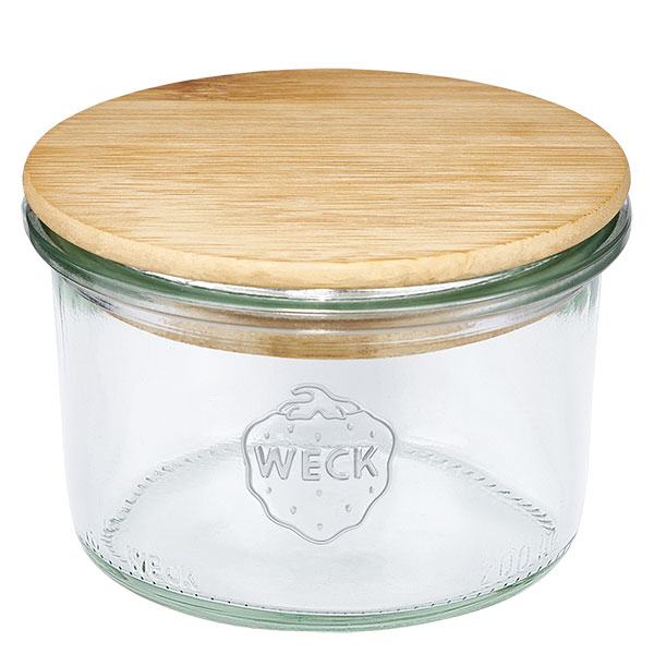 200ml bocal conique WECK RR80 avec couvercle en bois