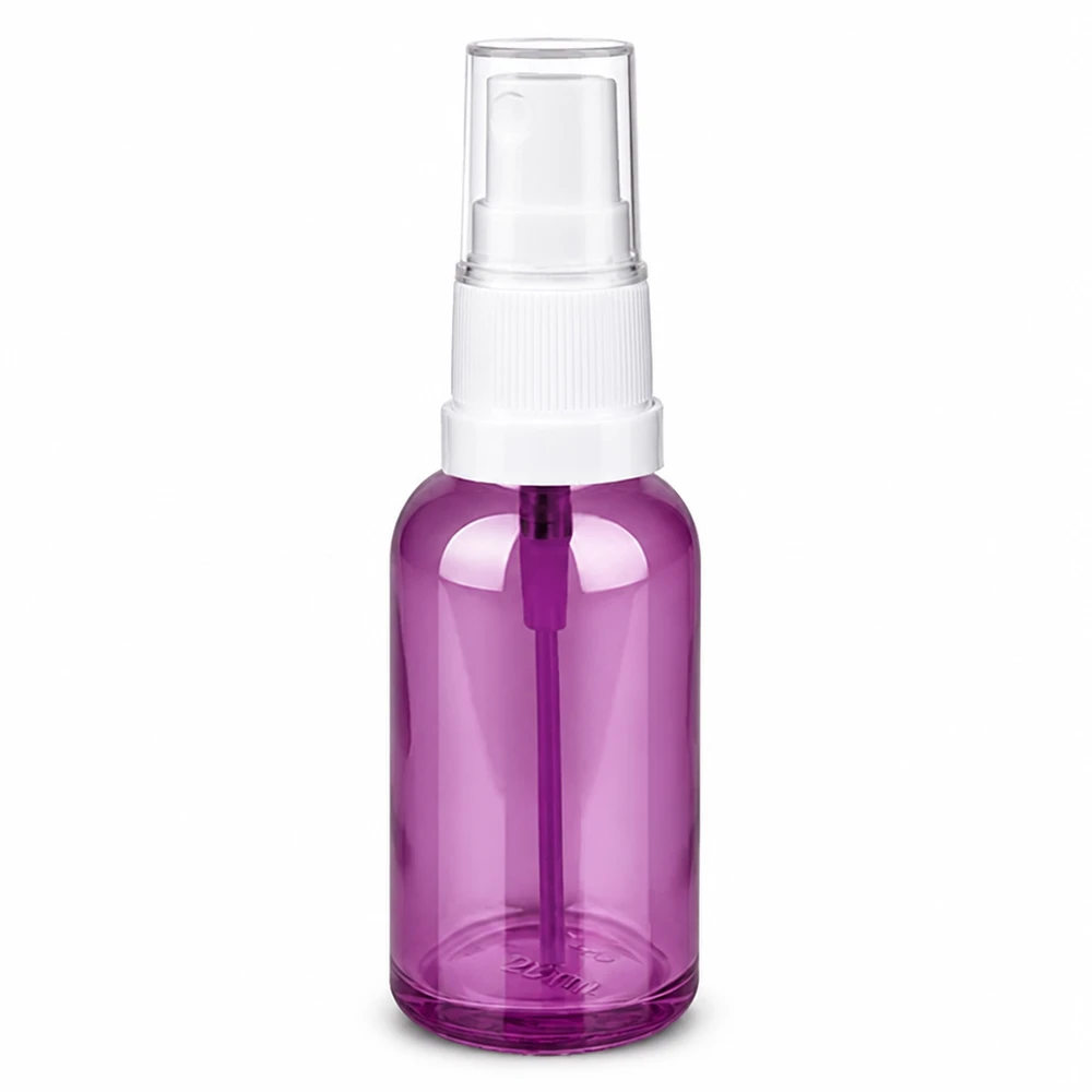 Vaporisateur 30ml blanc/transparent Standard PurpleLine UT18/30 Vaporisateur compact de 30 ml en plastique au design Purple Line avec pompe de vaporisation