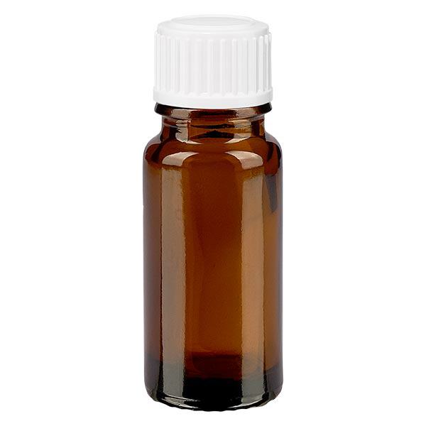 Bouteille de pharmacie brune 10ml bouchon vissable blanc Globuli standard Bouteille de pharmacie brune 10ml bouchon vissable blanc Globuli standard