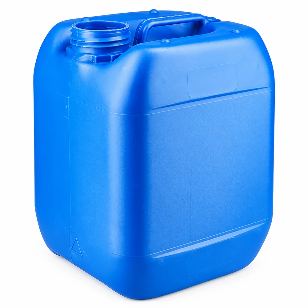 Bidon 5 litres bleu sans bouchon Bidon rectangulaire bleu de 5 litres, sans couvercle, pour l'eau et les produits chimiques
