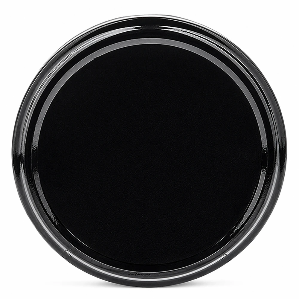 Couvercle BasicSeal noir de 66 mm (TO66) UNiTWIST Couvercle à visser 66 mm noir pour bocaux BasicSeal UNiTWIST – vue de dessus