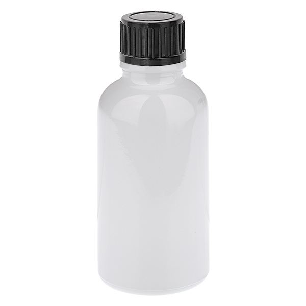 Flacon 30 ml Bouchon à vis 11 mm noir Standard WhiteLine UT18/30 Flacon 30 ml Bouchon à vis 11 mm noir Standard WhiteLine UT18/30