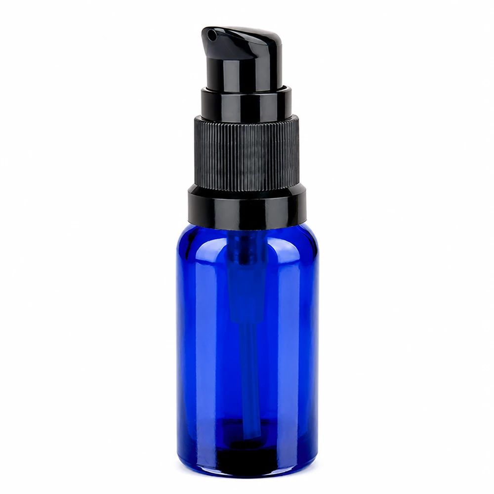 20ml flacon pompe noir STD BlueLine UT18/20 Flacon pompe 20ml noir STD BlueLine UT18/20 - design élégant en bleu et noir