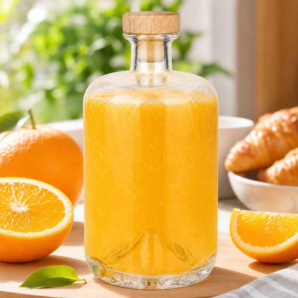 Flacon à pharmacie 700 ml « Sofia » avec bouchon en bois UNiTWIST®