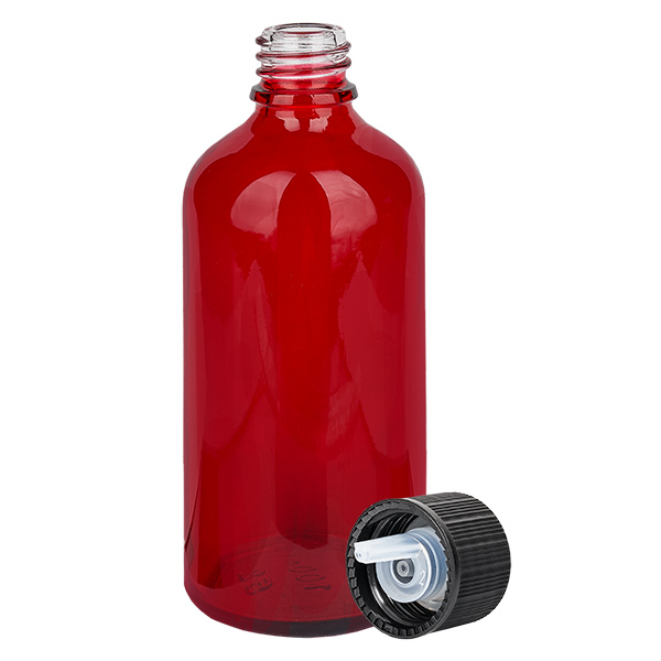 Flacon compte-gouttes de 100ml. 1mm noir STD RedLine UT18/100