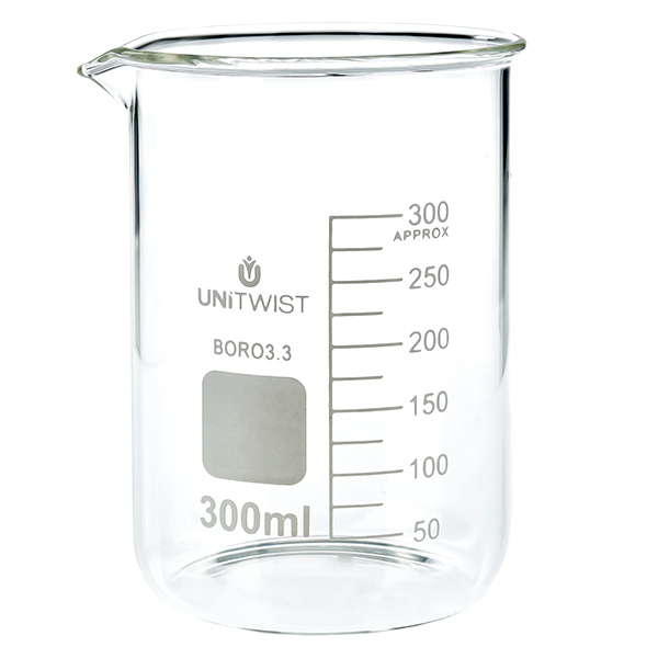 Bécher 300ml borosilicate, forme basse UNiTWIST Bécher 300ml borosilicate, forme basse UNiTWIST