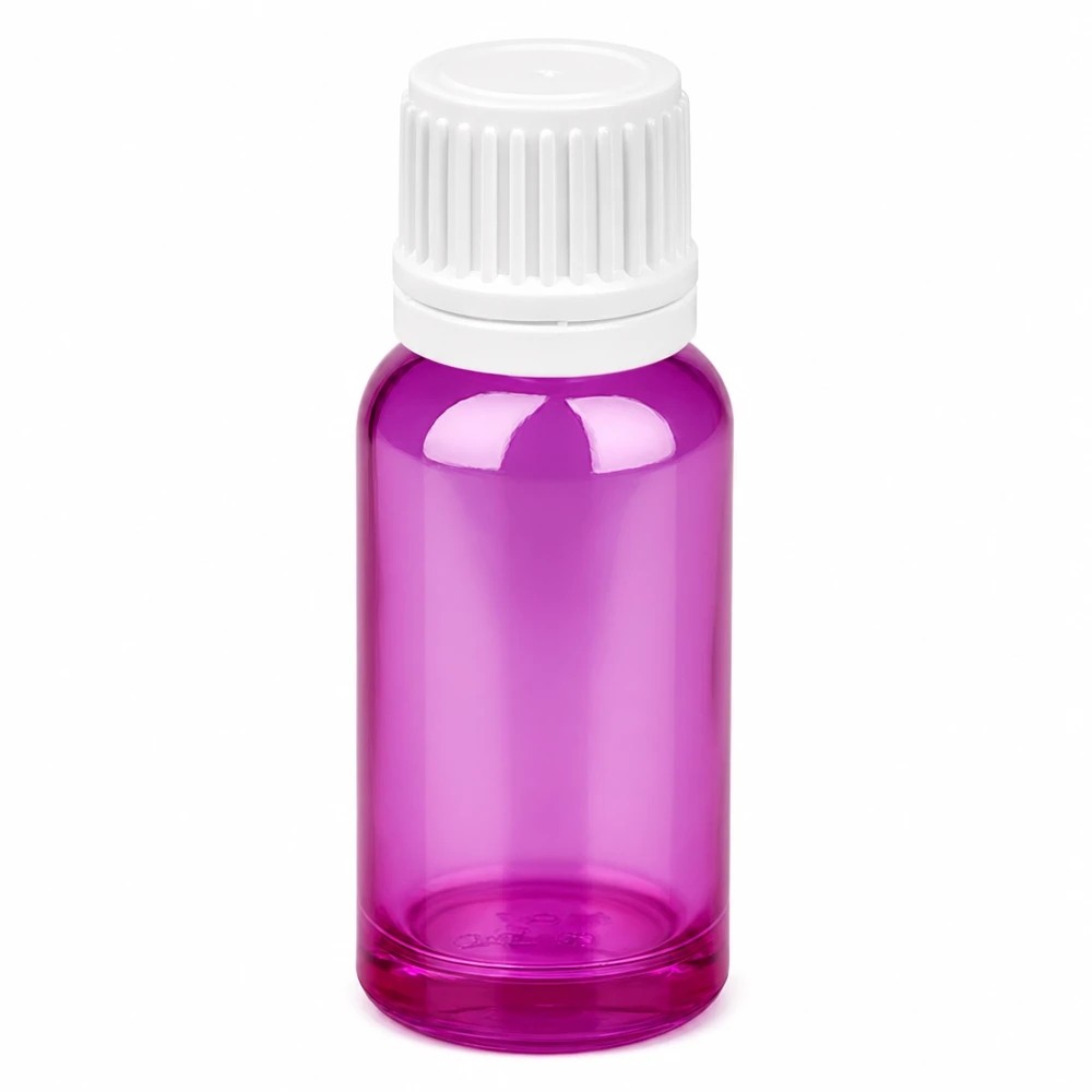 Flacon 20ml bouchon à vis 11mm blanc Originalité Bouchon à vis PurpleLine UT18/20 Bouteille compacte PurpleLine de 20 ml en verre de qualité supérieure avec bouchon à vis anti-fuite