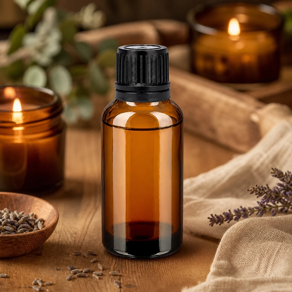 Flacon 30ml 11mm SV noir OV BrownLine UT18/30 Bouteille en verre Premium 30ml série BrownLine avec bouchon d'inviolabilité noir anti-gouttes