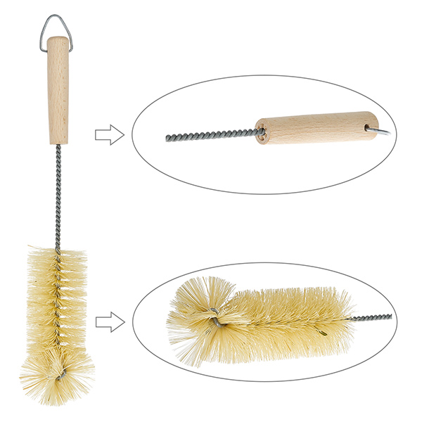 Brosse à verres avec manche en bois pour RR40