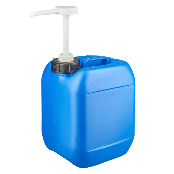 Bidon de 5 litres bleu avec pompe doseuse Bidon de 5 litres bleu avec pompe doseuse