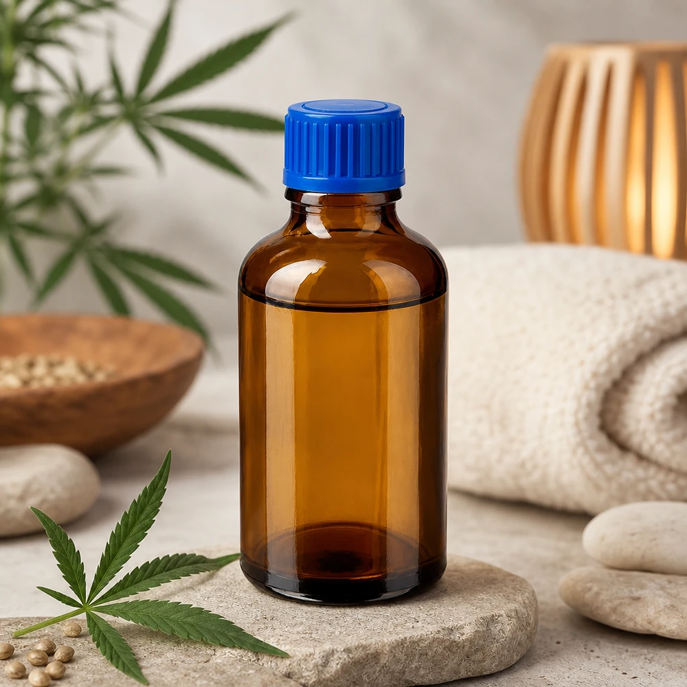 Flacon de 50ml 11mm SV bleu STD BrownLine UT18/50 Bouteille pratique de 50 ml en verre brun pour les cosmétiques naturels et les extraits de plantes