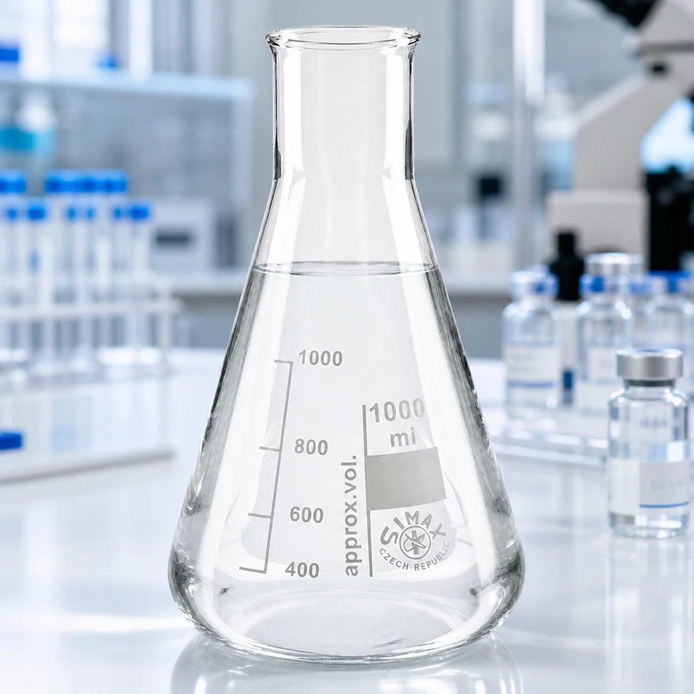 Erlenmeyer 300ml col large, verre borosilicate Erlenmeyer à col large 300ml pour les expériences chimiques et les méthodes d'analyse en laboratoire