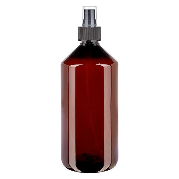 Flacon PET 1000ml avec vaporisateur noir Flacon PET 1000ml avec vaporisateur noir