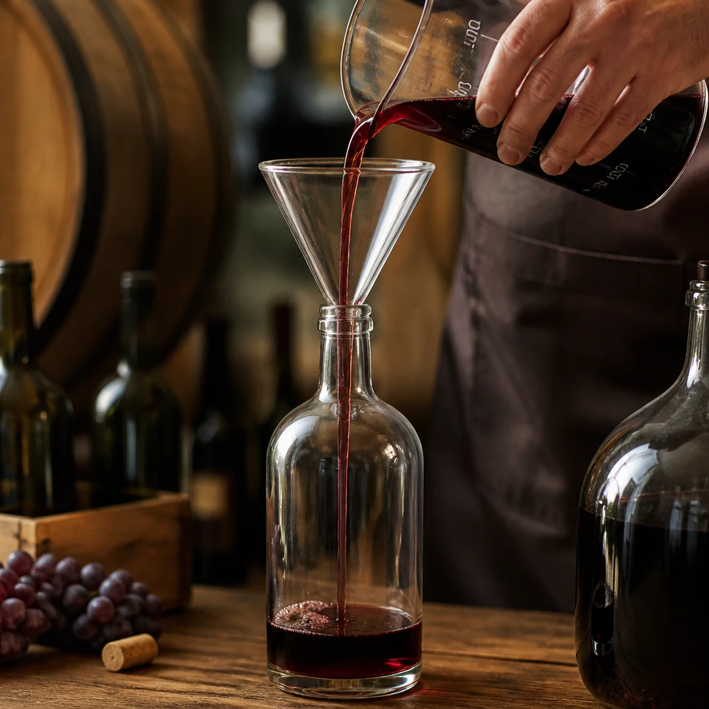 Entonnoir en verre sodocalcique Ouverture de 70mm avec une forme d'entonnoir optimale pour un remplissage propre des liquides
