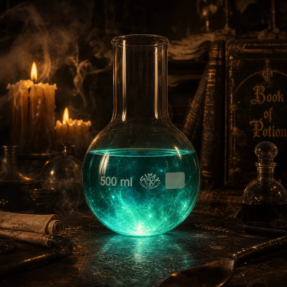 Ballon à fond plat 500ml col large borosilicate avec bord arrondi Ballon en verre à col large 500ml avec corps sphérique idéal pour la synthèse et les réactions