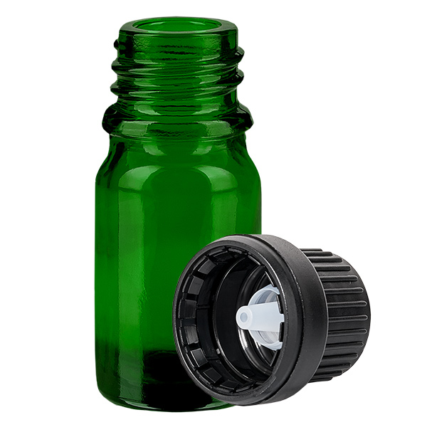 Flacon compte-goutte 5ml 2mm noir OV GreenLine UT18/5 Flacon compte-goutte 5ml 2mm noir OV GreenLine UT18/5