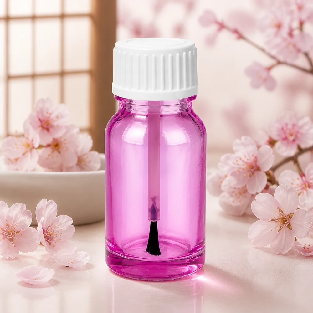 10ml flacon pinceau blanc standard PurpleLine UT18/10 Bouteille pinceau compacte de 10ml blanche STD PurpleLine UT18/10 parfaite pour le vernis à ongles et les sérums