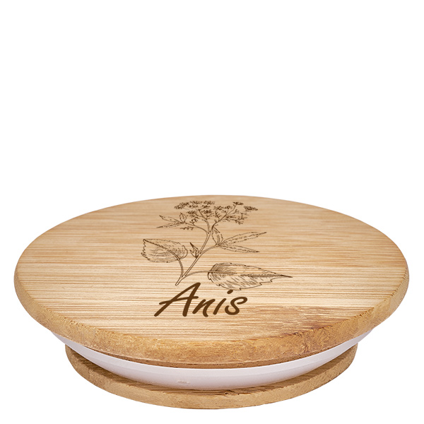 Couvercle en bois « Anis » pour WECK RR60