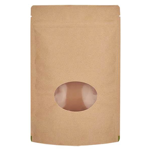 Sachet vertical en papier kraft marron (capacité : environ 150g / 130x210)
