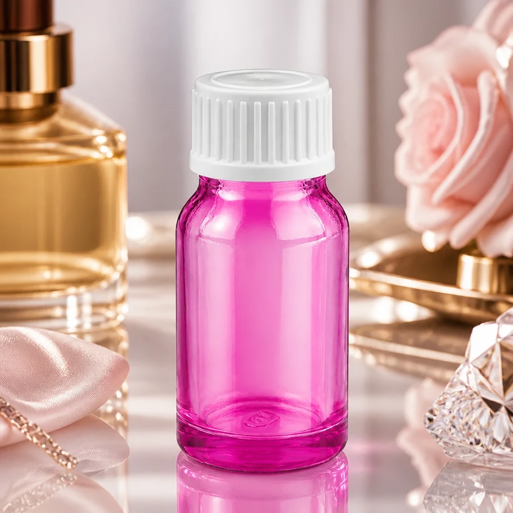 Récipient compte-gouttes en verre teinté pourpre de 10 ml pour un stockage à l'abri de la lumière