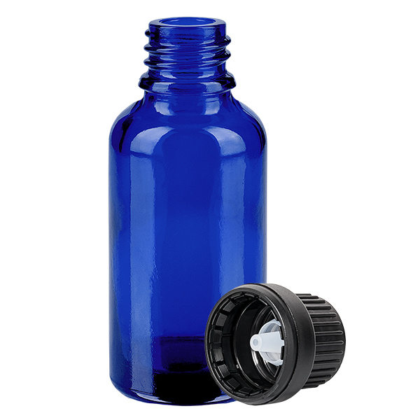 Flacon compte-goutte 30ml 2mm noir OV BlueL. UT18/30