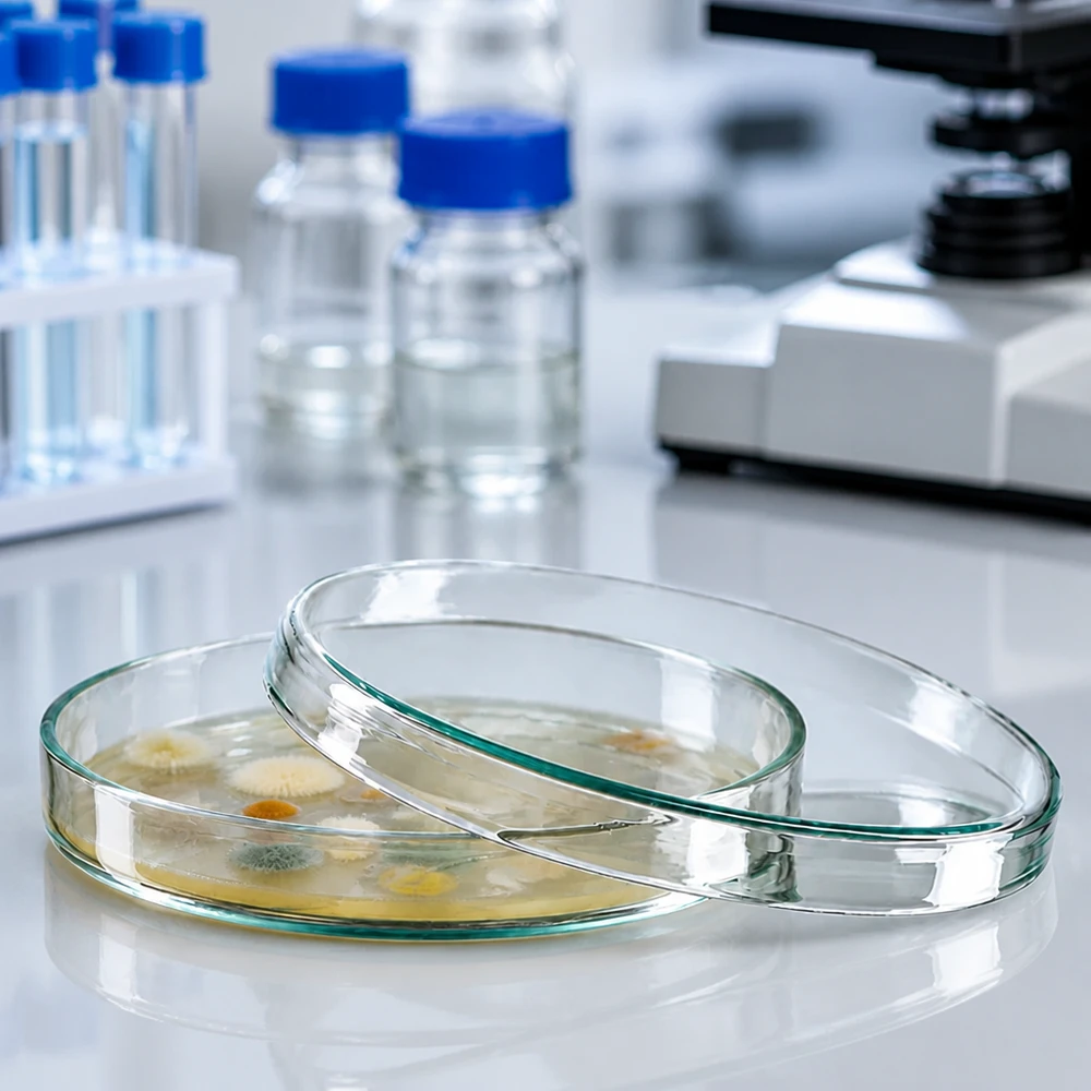 Boîte de Pétri en verre borosilicaté 100 x 15 mm pour les cultures cellulaires et la microbiologie