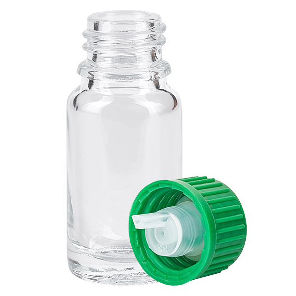 10ml Flacon compte-goutte 0.8mm vert STD ClearLine UT18/10