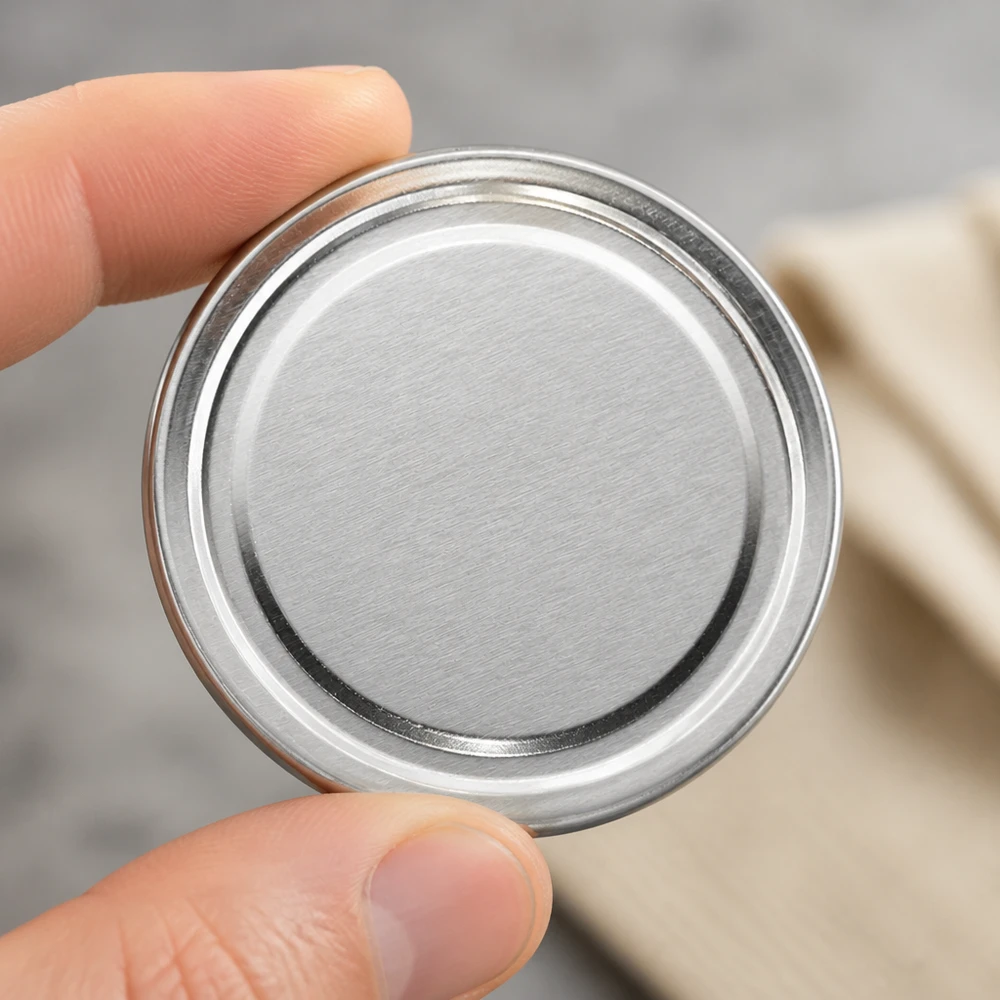 Vue de dessus du couvercle BasicSeal 63 mm argenté TO63 UNiTWIST – Photo du produit