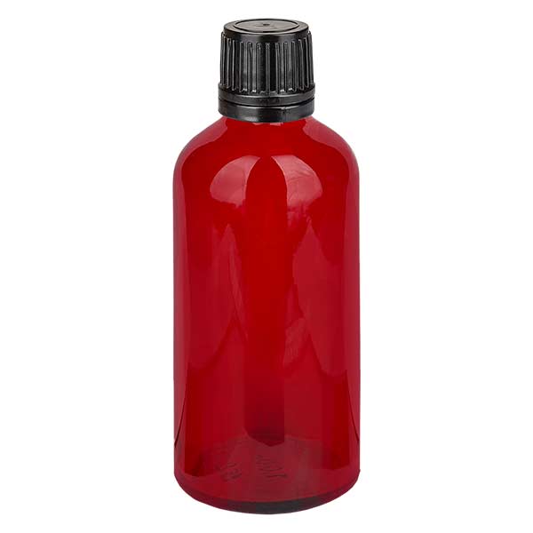 Flacon compte-gouttes 100ml bouchon d'inviolabilité 1mm RedLine UT18/100 UNiTWIST