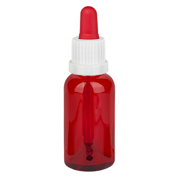 Flacon à pipette 30ml blanc/rouge OV RedLine UT18/30 Flacon à pipette 30ml blanc/rouge OV RedLine UT18/30