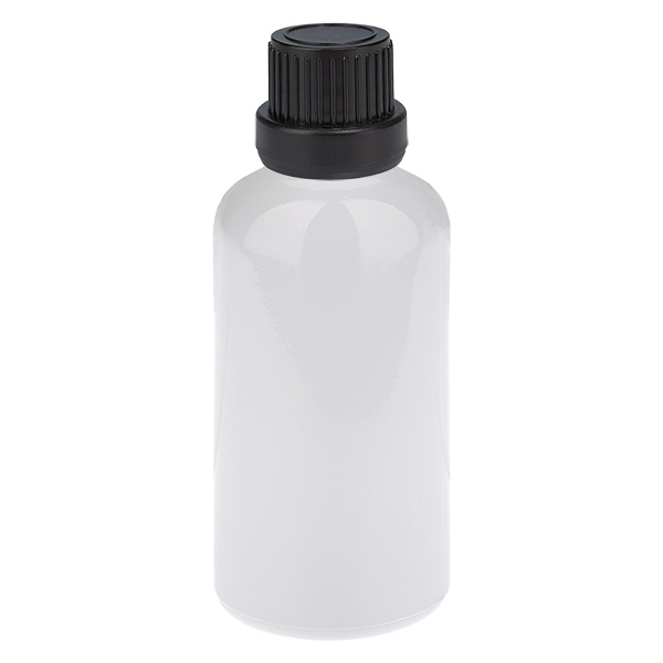 Flacon compte-gouttes 50 ml 2 mm noir Bouchon inviolable WhiteLine UT18/50