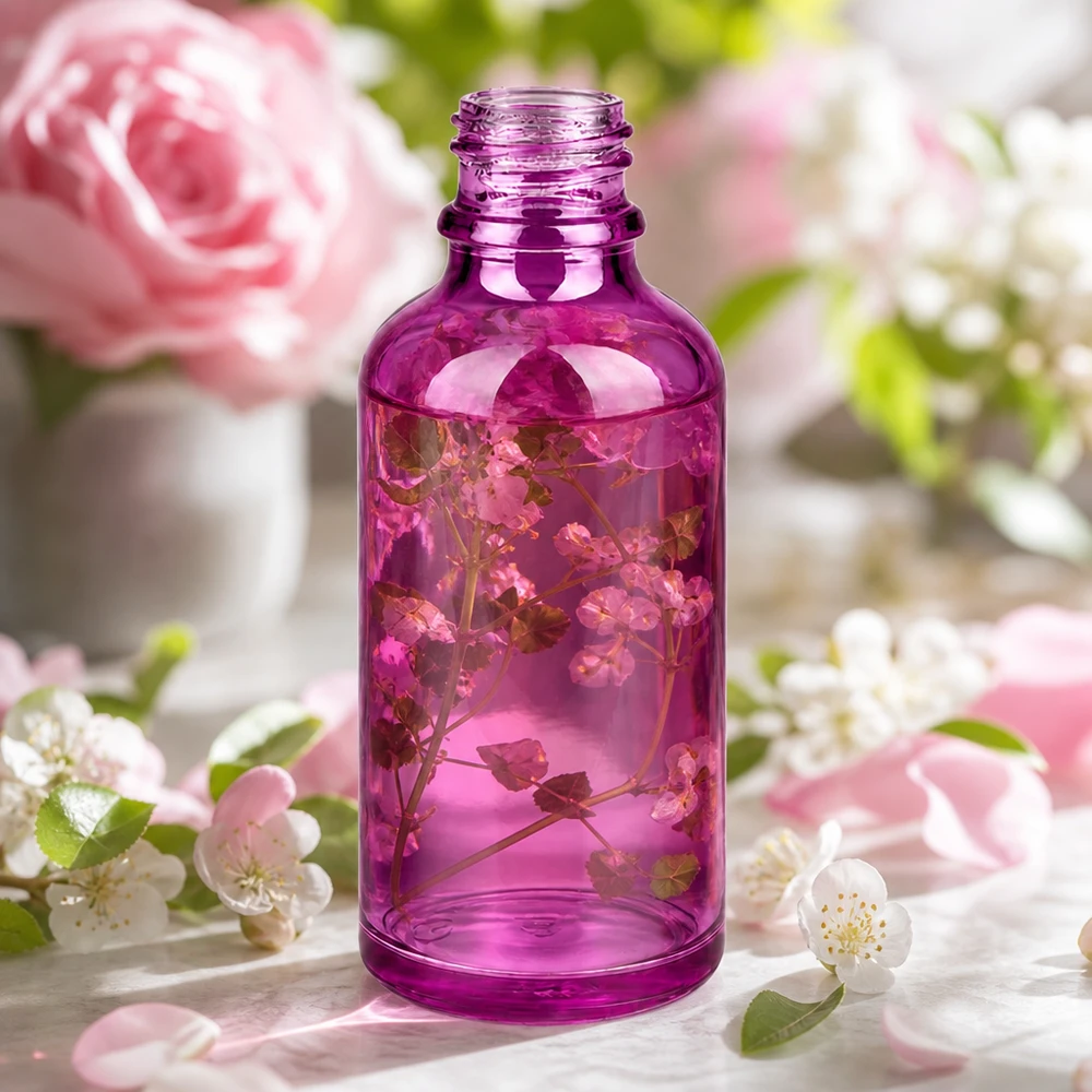 Bouteille à pharmacie de 50ml PurpleLine UT18/50 UNiTWIST Bouteille de pharmacie PurpleLine UT18/50 UNiTWIST de 50ml en verre violet robuste pour les cosmétiques naturels