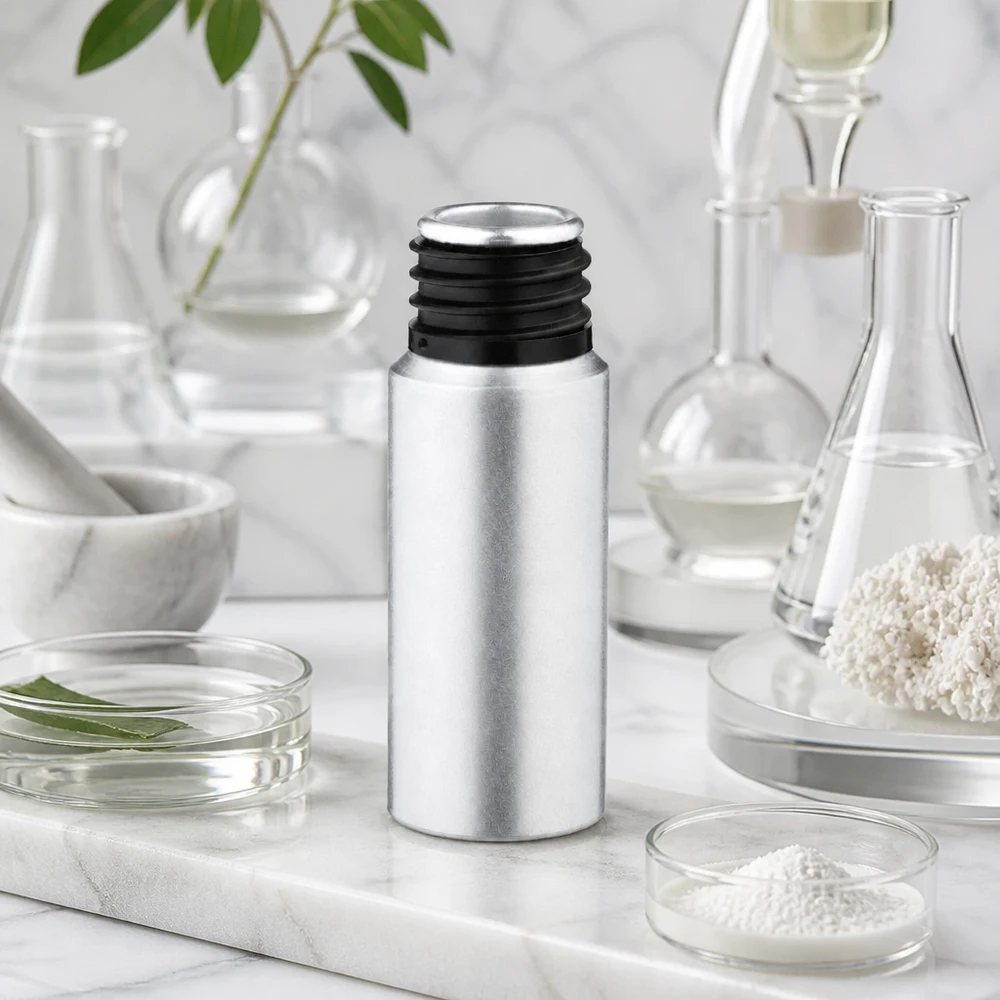 Bouteille en aluminium teinté 20 ml, sans bouchon Flacon pratique en aluminium décapé de 20 ml au design élégant pour les déplacements