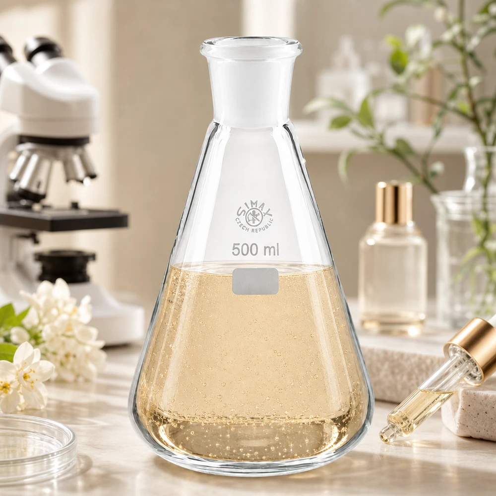 Erlenmeyer 500 ml col étroit, verre borosilicate avec rodage normalisé 29/32 Verrerie de laboratoire 500ml pour les processus de mélange et les réactions avec raccord pratique pour rodage