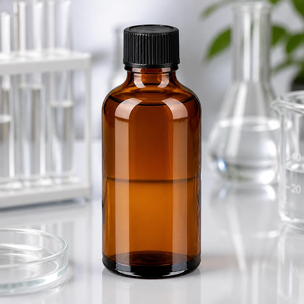 50ml flacon compte-gouttes. 1mm noir STD BrownLine UT18/50 Flacon compte-gouttes professionnel de 50 ml pour laboratoire et pharmacie en verre brun protégé de la lumière