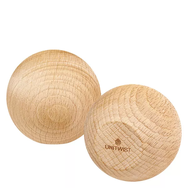 UNiTWIST Sphère en bois hêtre WECK RR60 Couvercle deux sphères en bois naturel avec logo de la marque