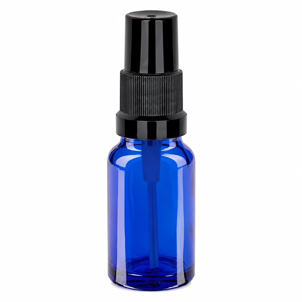 Vaporisateur 10ml noir STD BlueLine UT18/10 Vaporisateur bleu de haute qualité 10ml en verre avec embout de vaporisation noir STD BlueLine Serie