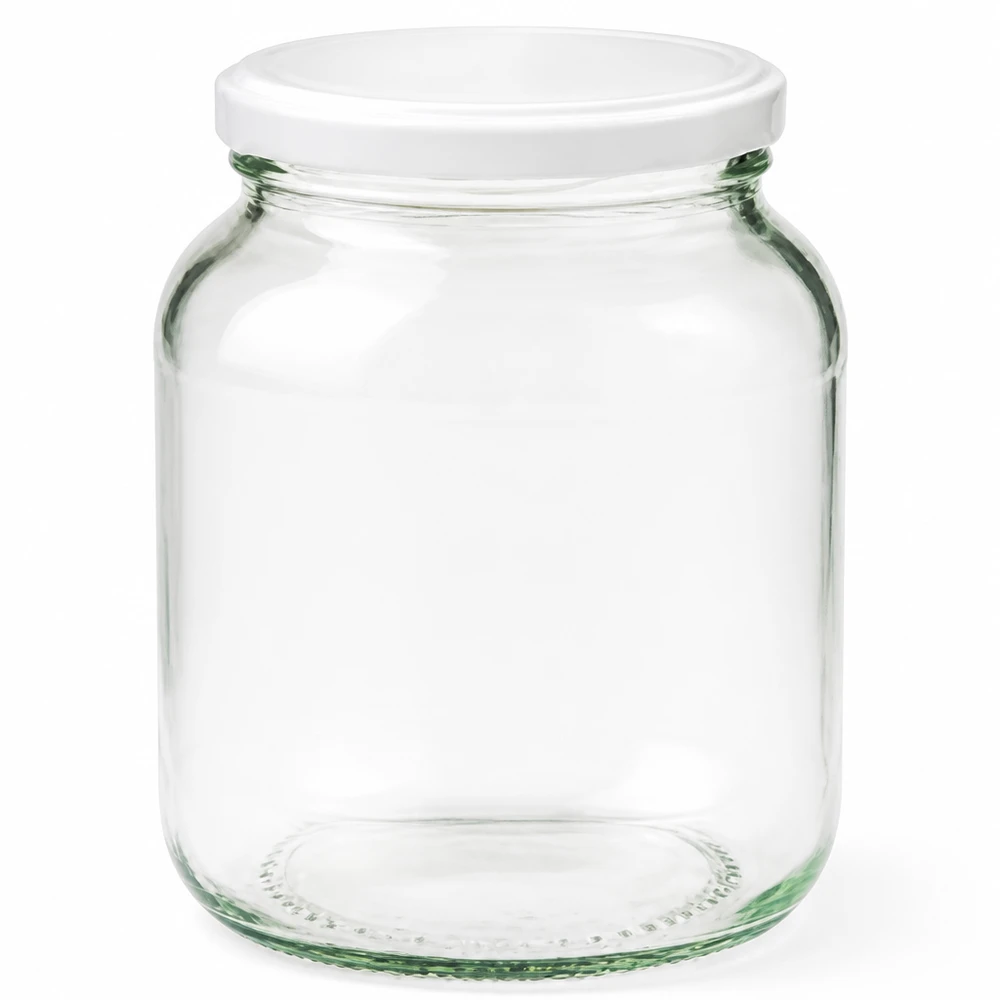 370ml Verre ovale avec couvercle BasicSeal blanc UNiTWIST 370ml bocal ovale avec couvercle blanc BasicSeal UNiTWIST System transparent vide bocal de conservation