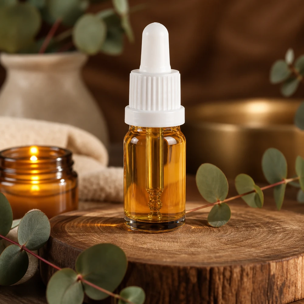 Flacon à pipette 5ml blanc OV BrownLine UT18/5 BrownLine Bouteille à pipette 5ml avec filetage UT18/5 - idéale pour les cosmétiques et l'aromathérapie