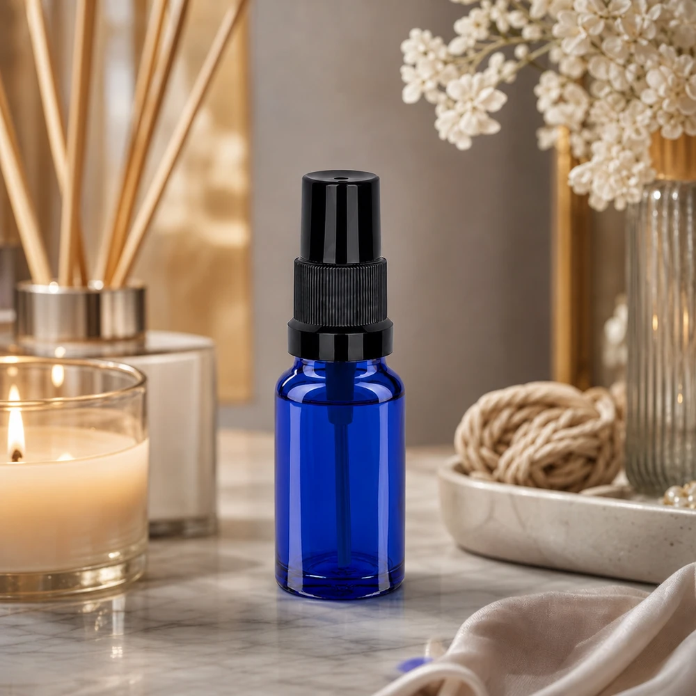 Vaporisateur 10ml noir STD BlueLine UT18/10 Elégant vaporisateur de 10ml STD BlueLine UT18/10 pour les cosmétiques et les huiles essentielles DIY