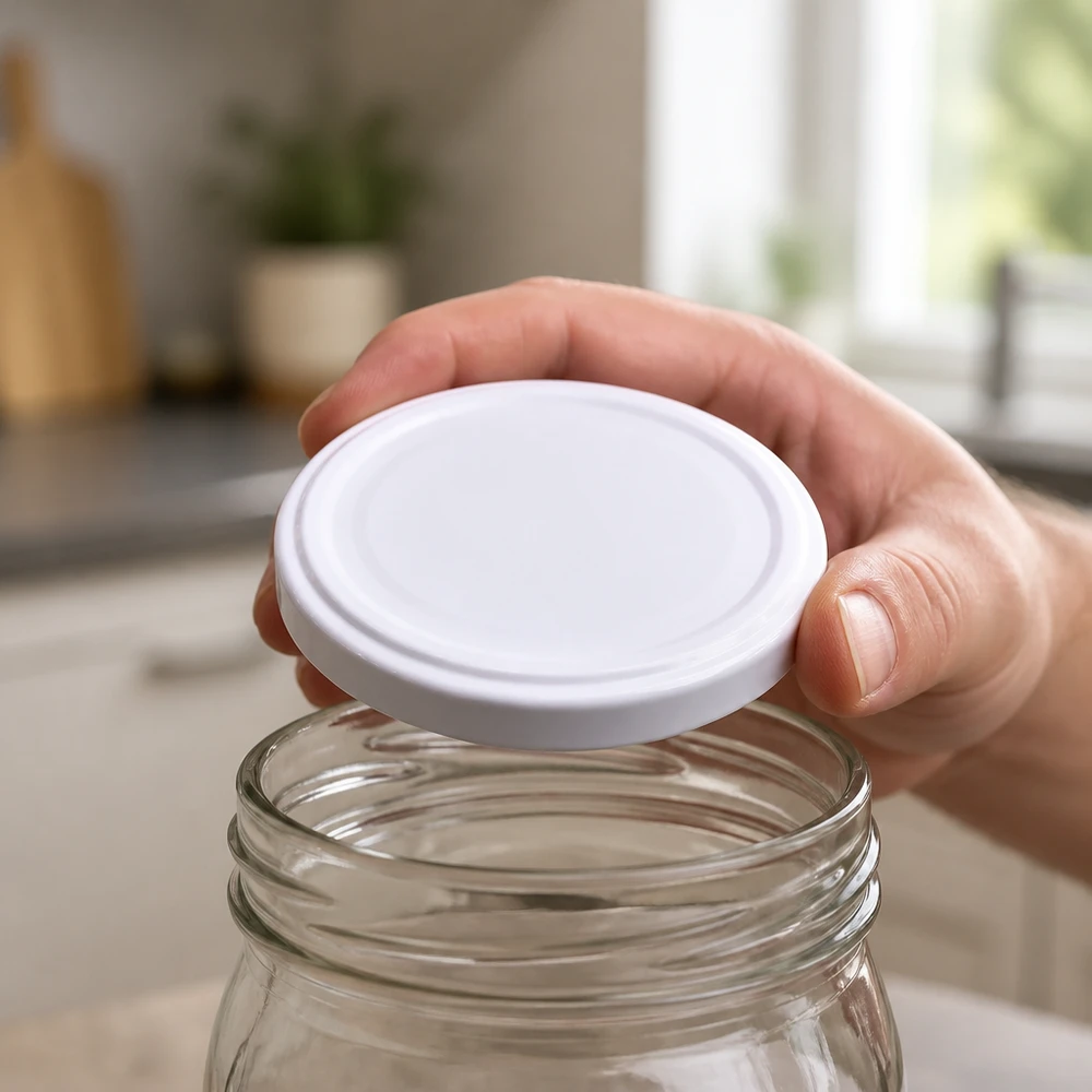 UNiTWIST TO43 blanc, BioSeal, sans BPA, unitemp UNiTWIST TO43 : bouchon « twist-off » blanc sans BPA et adapté au contact alimentaire pour bocaux de conserve